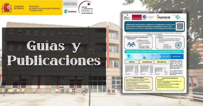 Infografía: Adaptación transcultural y validación a la población española con daño cerebral adquirido de la Prueba de Sistemas de Evaluación del Equilibrio (BESTest) y sus versiones reducidas (Mini-BESTest y Brief-BESTest)